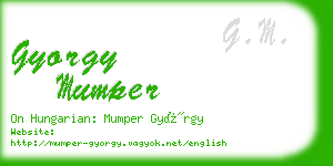 gyorgy mumper business card